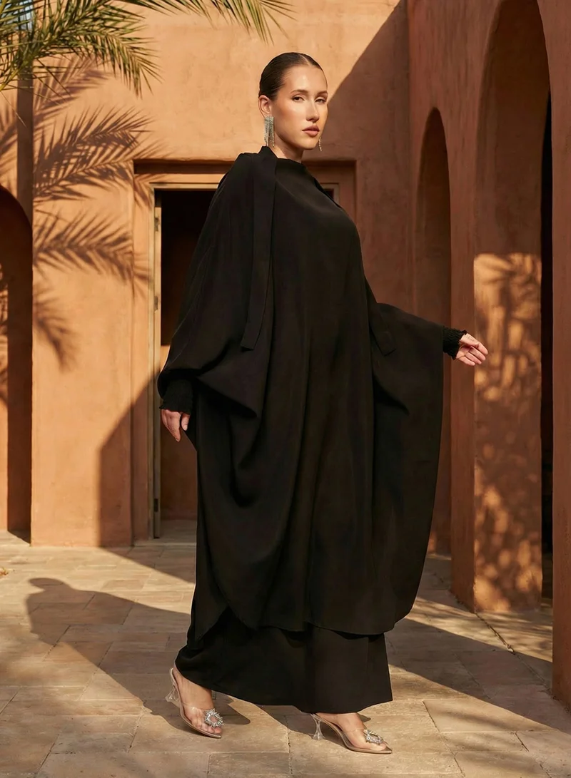 آي شين Black Jilbab Flared Abaya